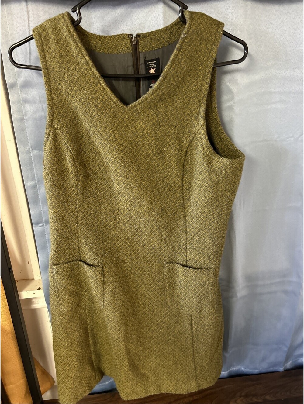 American Eagle Green Wool Size 6 Dress